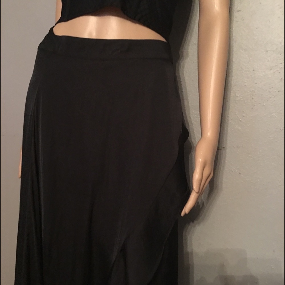 Naked zebra silk wrap skirt
